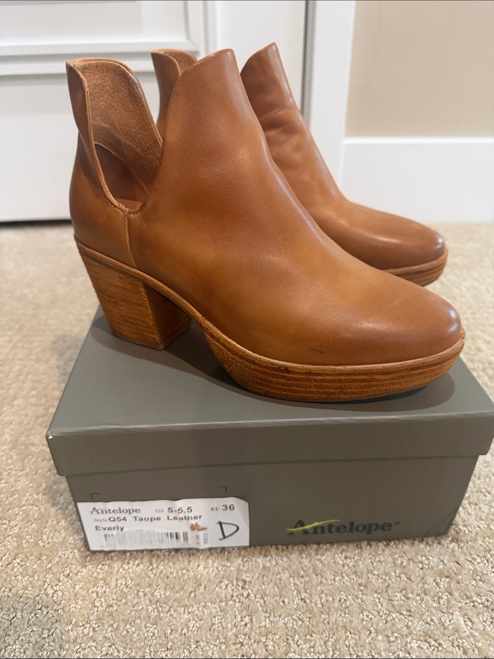 Antelope Everly Brown Booties Size 36